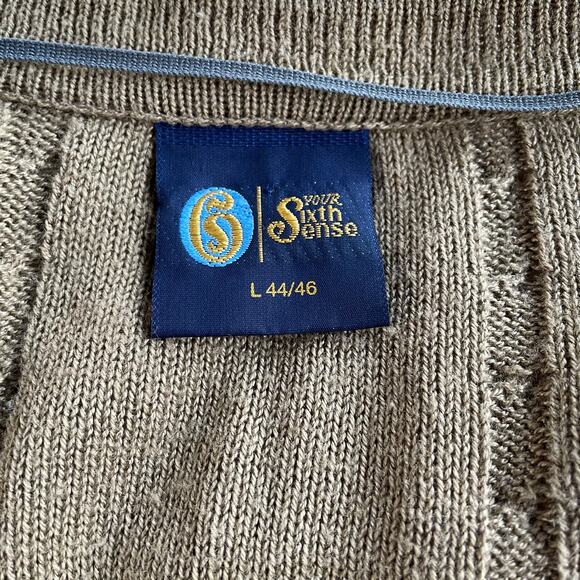 🔥VTG Cotton Blend Argyle Diamond Classic Grandmacore Academia Cardigan Sweater - Picture 9 of 15